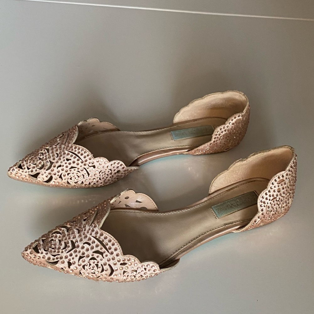 Blue by Betsey Johnson Embellished Pointed Toe Flat